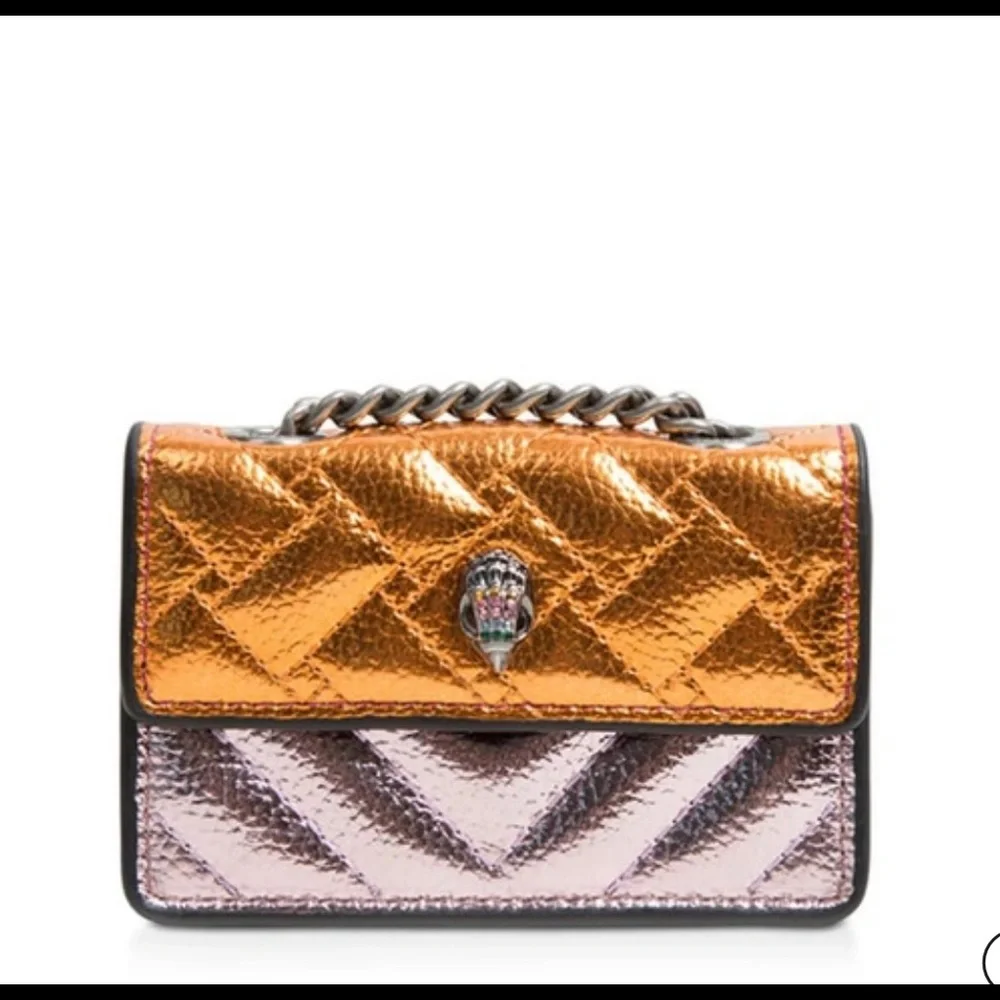 Kurt Geiger London Kensington Micro Quilted Metallic Faux-leather Crossbody Bag - Picture 3 of 9